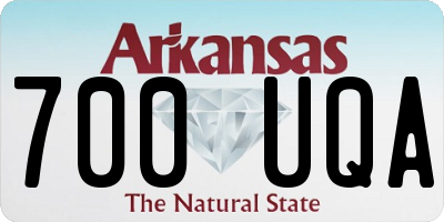 AR license plate 700UQA