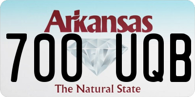 AR license plate 700UQB