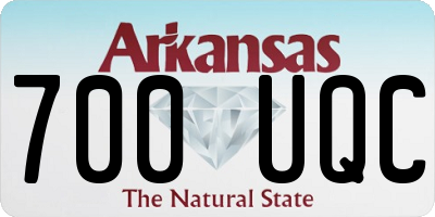 AR license plate 700UQC