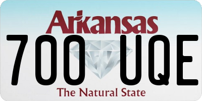 AR license plate 700UQE