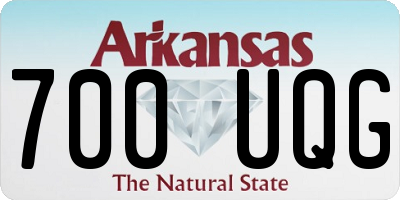 AR license plate 700UQG