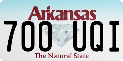 AR license plate 700UQI