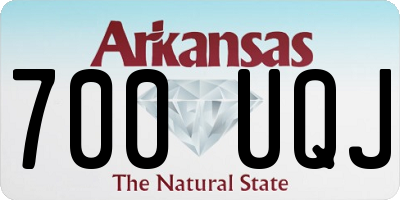 AR license plate 700UQJ