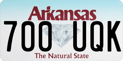 AR license plate 700UQK
