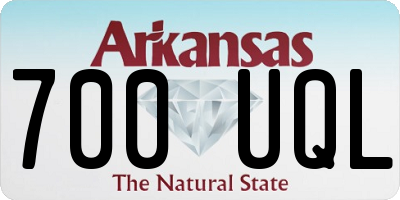 AR license plate 700UQL