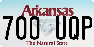 AR license plate 700UQP