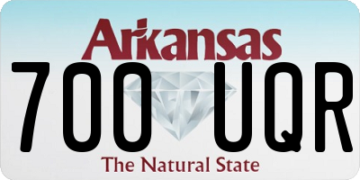 AR license plate 700UQR