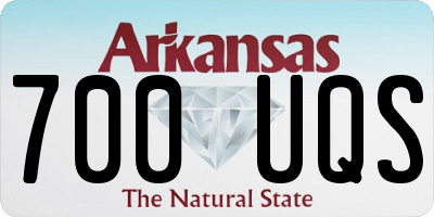AR license plate 700UQS