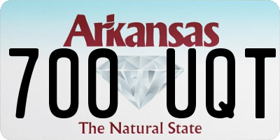 AR license plate 700UQT