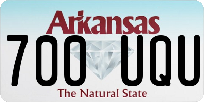AR license plate 700UQU