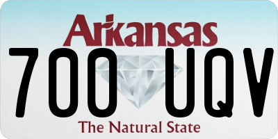 AR license plate 700UQV