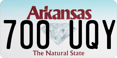 AR license plate 700UQY