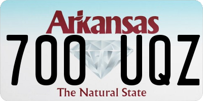 AR license plate 700UQZ