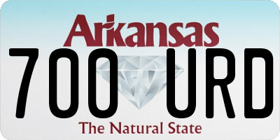 AR license plate 700URD