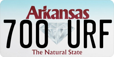 AR license plate 700URF