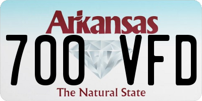 AR license plate 700VFD