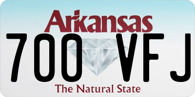 AR license plate 700VFJ