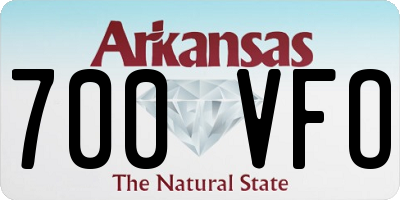 AR license plate 700VFO
