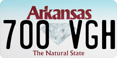 AR license plate 700VGH