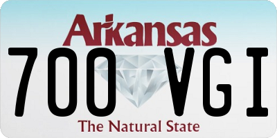 AR license plate 700VGI