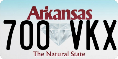 AR license plate 700VKX