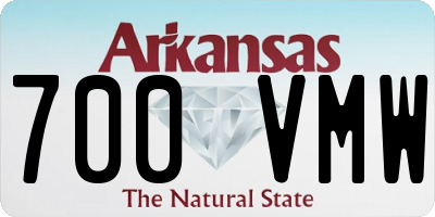 AR license plate 700VMW