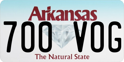 AR license plate 700VOG