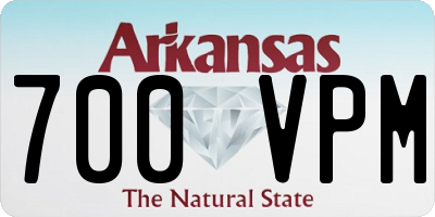 AR license plate 700VPM