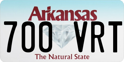 AR license plate 700VRT