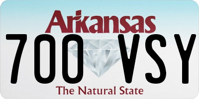 AR license plate 700VSY