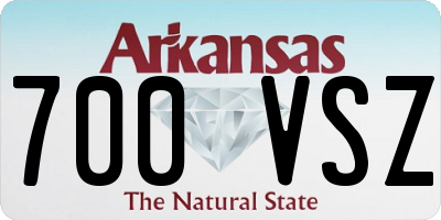 AR license plate 700VSZ