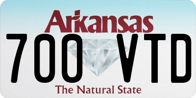 AR license plate 700VTD