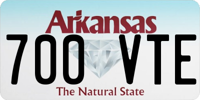 AR license plate 700VTE