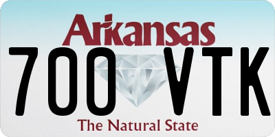 AR license plate 700VTK