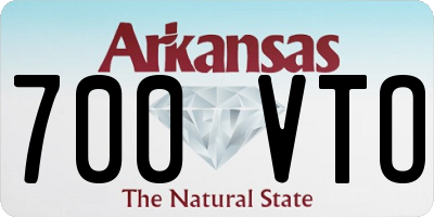 AR license plate 700VTO