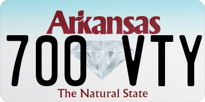AR license plate 700VTY