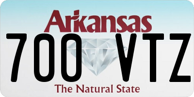 AR license plate 700VTZ