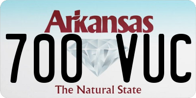 AR license plate 700VUC