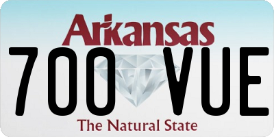 AR license plate 700VUE
