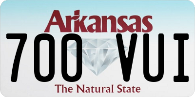 AR license plate 700VUI
