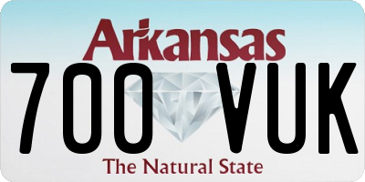 AR license plate 700VUK