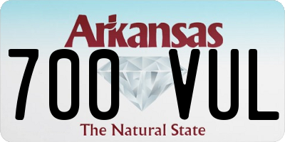 AR license plate 700VUL