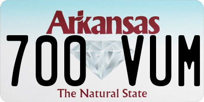 AR license plate 700VUM