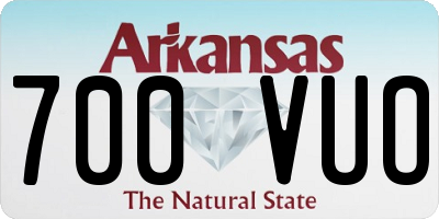 AR license plate 700VUO