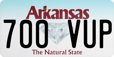 AR license plate 700VUP
