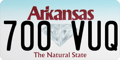AR license plate 700VUQ