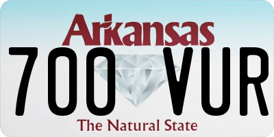 AR license plate 700VUR