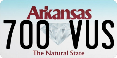 AR license plate 700VUS