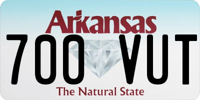 AR license plate 700VUT