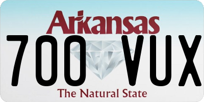 AR license plate 700VUX